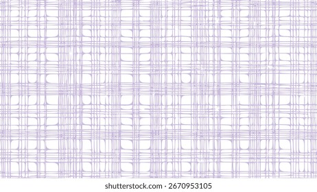 Patrón transparente de tartán púrpura y blanco. Fondo de cuadros con rayas azules.	