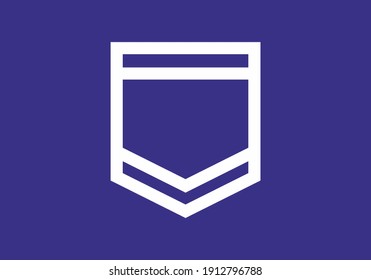 Purple white of trapezoid shape design