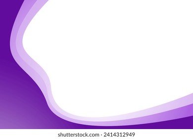 Purple and white vector wave modern background with white space for text and message. concept design	
