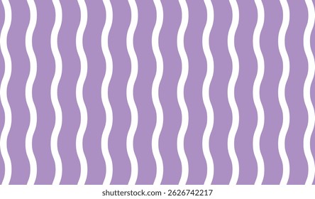 Padrão sem emenda de linha de onda vertical roxo e branco, Roxo Retro Groovy vertical, plano de fundo onda abstrata roxo e branco, onda listrada Tecido padrão sem emenda