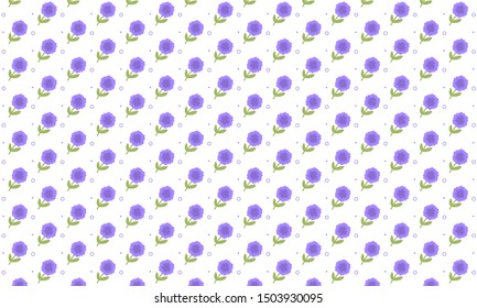 Purple Windflower FLower with Dots Pattern Background