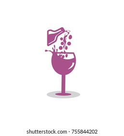 purple wine bottle