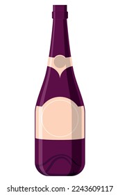 purple wine drink bottle icon