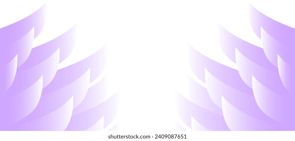 purple wings border web banner gradient design background