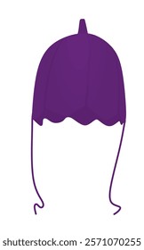 Purple winter hat. vector illustration