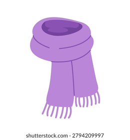 Purple Winter Scarf Vector Illustration