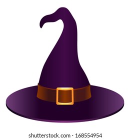 Purple Witch Hat Stock Vector (Royalty Free) 168554954 | Shutterstock