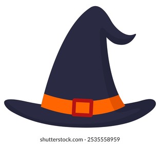 Purple witch hat icon isolated on white background.