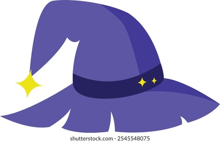 Purple Witch Hat with Stars