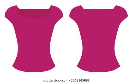 Purple woman t shirt. vector