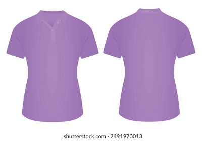 Purple  women t shirt. vector illustration