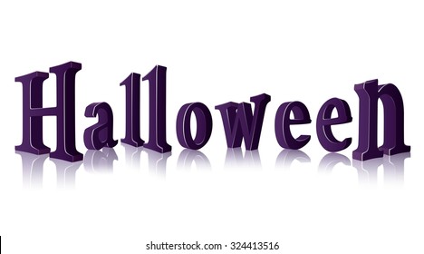 purple word halloween