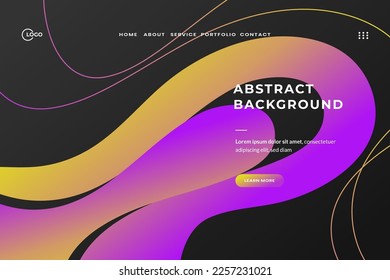 Purple Yellow Black Wave Abstract Backgrounds minimalist are commonly used in digital media, such as websites, presentations, or wallpapers, to create a calming, soothing, fluidity atmosphere.