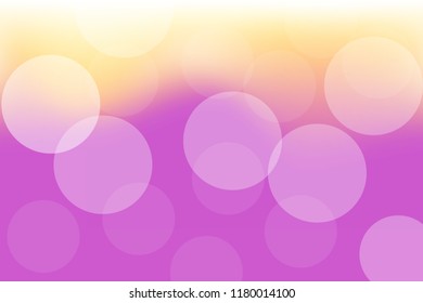 Purple and yellow Bokeh background with Light at top