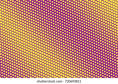 Purple and yellow dotted halftone vector background. Round gradient halftone pattern. Retro style halftone banner template. Aqua green dotted pattern. Abstract dotted backdrop. Pop art surface line
