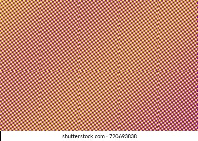 Purple and yellow dotted halftone vector background. Round gradient halftone pattern. Retro style halftone banner template. Aqua green dotted pattern. Abstract dotted backdrop. Pop art surface style