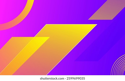 Purple and yellow geometric background. Vector illustration