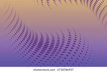 Purple and yellow gradient abstract background with modern glowing halftone dots decoration. Minimalist background concept for cover, brochure, certificate, and presentation. VOL. 4