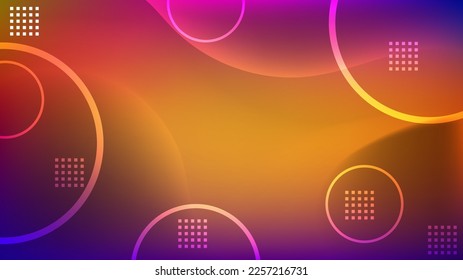 Purple yellow gradient mesh background with shape ellipses nice for wallpaper, card or banner