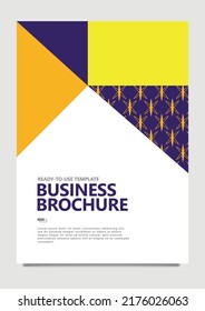 Purple, yellow, and orange vector cover with elegant pattern decoration. Suitable for company profile, poster, cover, magazine, book, report, and proposal.