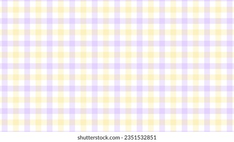 Purple and yellow plaid fabric texture as a background