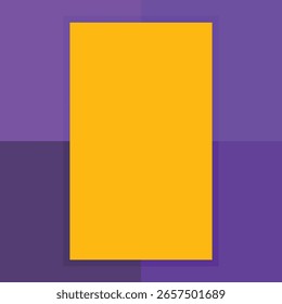 Purple and yellow rectangular background design. Social media and presentation template. Bright poster, banner and business card 