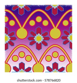 Purple & Yellow Star Textile