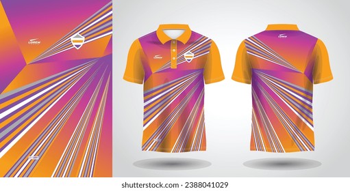 purple and yellow sublimation polo sport jersey design