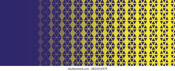Purple and yellow triangle mosaic background with a smooth gradient transition, ideal for technology branding, gaming graphics, modern presentations and vibrant marketing backdrops.
