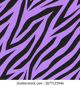 purple zebra seamless pattern. wind print of animal skin on clothing or print