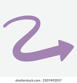 A purple zigzag arrow pointing right, indicating direction or movement.