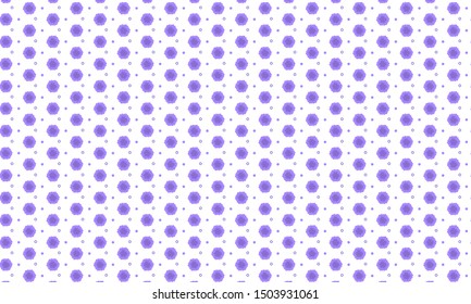 Purple Zinnia Flower with Dots Pattern Background