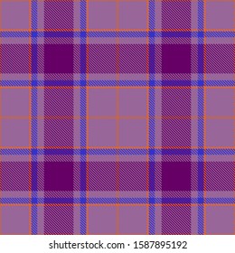 Purple,Blue and Orange Tartan Plaid Scottish Seamless Pattern. Texture from tartan, plaid, tablecloths, shirts, clothes, dresses, bedding, blankets and other textile.