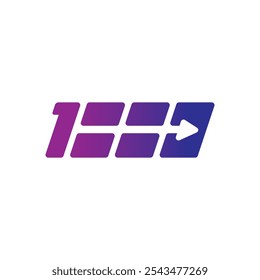 purple-navy 1000 number. 1000 number logo. 1000 number concept for business, education, technology world