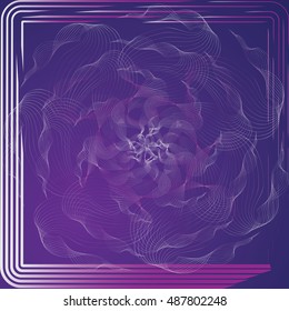 Purple-pink abstraction on a blue background. Design vector compositions for posters, postcards, glass.