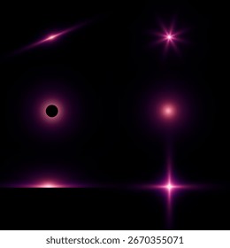 purple-red cosmic object set on the black background