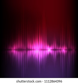 Purple-red wave abstract equalizer background.