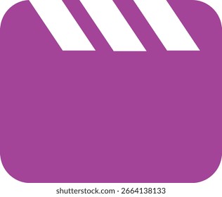 Purpurfarben Video Aktion Schaltfläche Symbol Design für Web