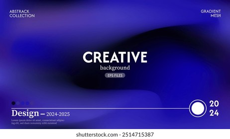Purplish blue creative abstract background design vector. Gradient. Soft dark surface texture. Dark colored background with space for design. EPS 10 design