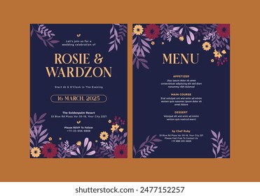 **Purply Tune Wedding Invitation Template**_ is clean, modern, simply style, and moreover it’s friendly use. It’s Quick And Easy to use to save your time.