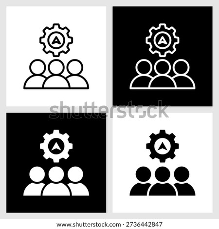 Purpose Alignment Icon with Black and White Background