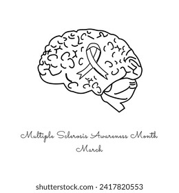 For the purpose of celebrating Multiple Sclerosis Awareness Month, this single line painting is suitable.