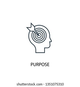 purpose concept line icon. Simple element illustration. purpose concept outline symbol design. Can be used for web and mobile UI/UX