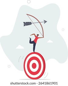 Purpose driven, motivation to reach goal and success, mission to achieve target or business strategy to drive success concept. character life .