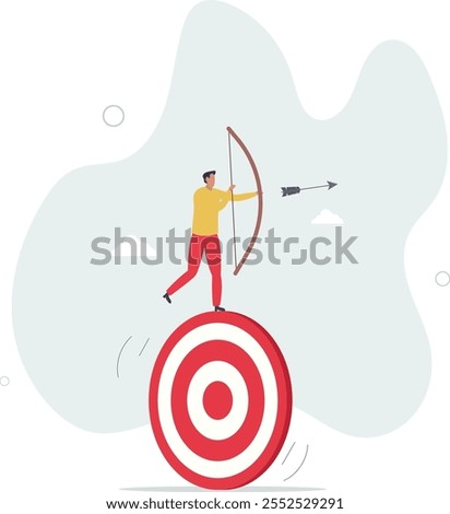 Purpose driven, motivation to reach goal and success, mission to achieve target or business strategy to drive success concept.flat characters.
