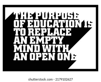 Purpose Education Replace Empty Mind Open Stock Vector (Royalty Free ...