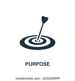 Purpose icon. Monochrome simple Human Productivity icon for templates, web design and infographics