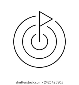 Purpose line icon, goal, mission, Purpose, objective, target, impact, subject, security purposes, challenge, business, arrow, accomplishment, business and finance