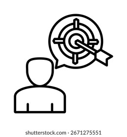 Purpose line icon vector illustration