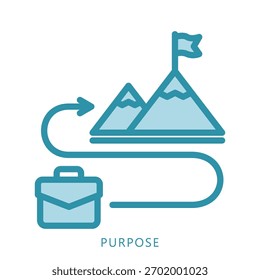 Zweck Mini Illustration Symbol. Für moderne Konzeption, Print, UI, UX-Kit, Web- und App-Entwicklung. Vektor in Bezug auf Business Finance, Management und mehr